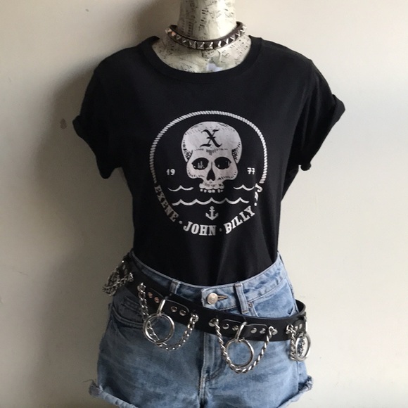 X the band tee size Medium black cotton excellent condition Exene John Billy DJ - Picture 5 of 6